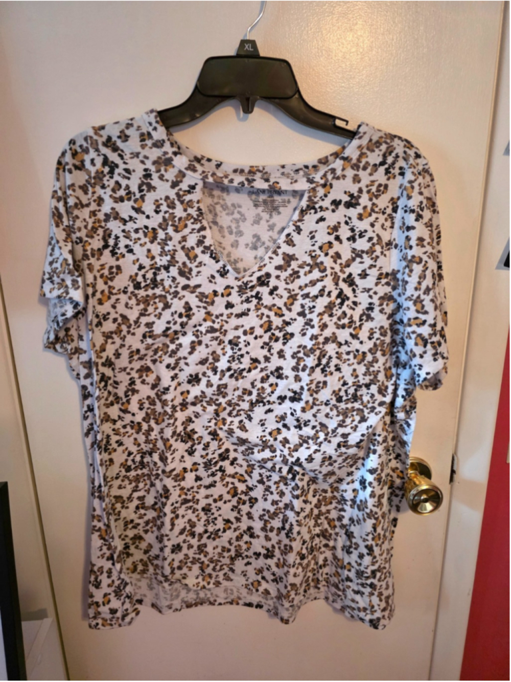 Lane Bryant short sleeve animal print top Size 18/20